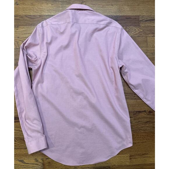 Calvin Klein Men’s Dress Shirt Pink 15.5 34/35 M Steel Plus Slimfit Wrinkle Free - Picture 12 of 12